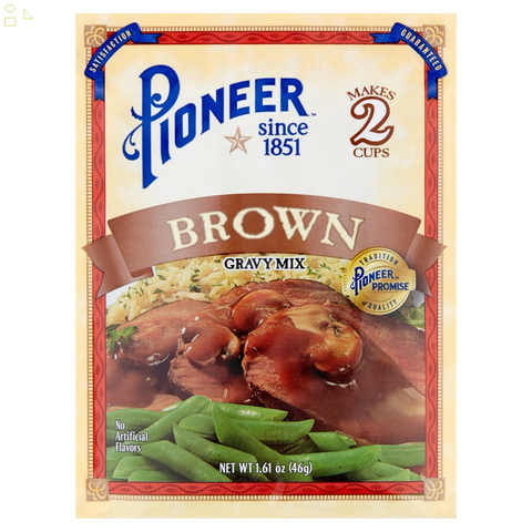 Pioneer Brown Gravy Mix, 1.61 Oz | Bundle with OFFERTOGO Health Guide