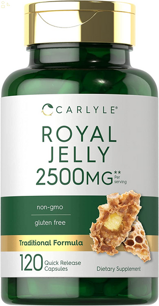 Royal Jelly Capsule | 2500Mg | 120 Count | Non-Gmo and Gluten Free Formula | Traditional Supplement