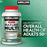 Kirkland Adult 50+ Mature Multivitamins & Minerals, 400 Tablets | With 30 Necessary Vitamins & Minerals For 50+ Men & Women