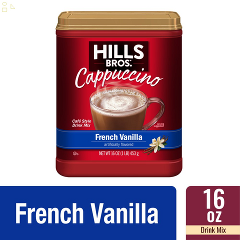 Hills Bros. Instant Cappuccino Mix, French Vanilla, 16 Oz (Pack of 1)