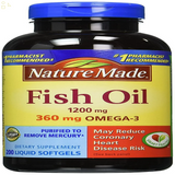 Nature Made Fish Oil 1200 Mg., 400 Softgels Twin Bottles Each 200 ct