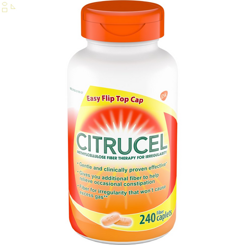 Citrucel Caplets Fiber Therapy for Occasional Constipation Relief, 240 Count 