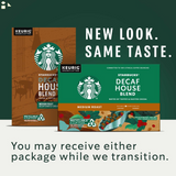 Starbucks Decaf House Blend, Medium Roast K-Cup Coffee Pods, 100% Arabica, 22 Ct​