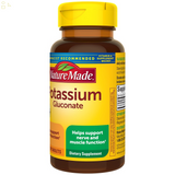 .2 Packs Nature Made Potassium Gluconate 550 Mg Tablets, Dietary Supplement, 100 Count