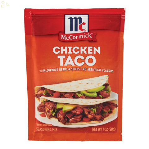 Mccormick Taco Seasoning Mix - Chicken, 1 Oz Mixed Spices & Seasonings