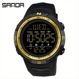 SANDA Men'S 1968.5Inch Waterproof Outdoor Sport Casual Military Wrist Watches, Led Light Stopwatch Alarm Clock Date Calendar Wristwatch, Birthday Christmas Gift