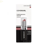 COVERGIRL Continuous Color Lipstick, 430 Bistro Burgundy, 0.13 Oz, Moisturizing Lipstick, Long Lasting Lipstick, Extended Palette of Shades, Keeps Lips Soft