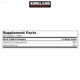 Kirkland Calcium 600 Mg. with Vitamin D3, 500 Tablets