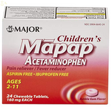 Children's Acetaminophen Ages 2-11 Pain + Fever Medicine, 2 x 24 Chewable Tablets | Compare To Children's Tylenol Active Ingredients