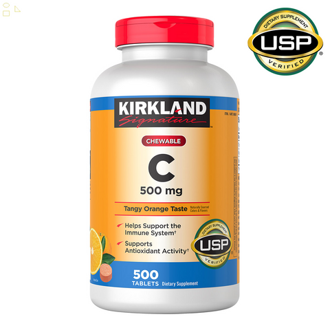 KS Signature Chewable Vitamin C 500 Mg., 500 Tablets | Immune Support