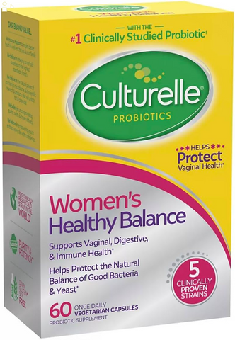 Culturelle Women’s Healthy Balance Daily Probiotics for Women - Supports Digestive, Vaginal and Immune Health, Occasional Diarrhea, Gas & Bloating - Non-Gmo 60Ct