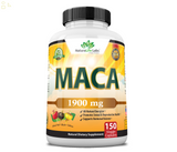 Organic Maca 1900 MG per Serving 150 Vegan Capsules Peruvian Maca Root