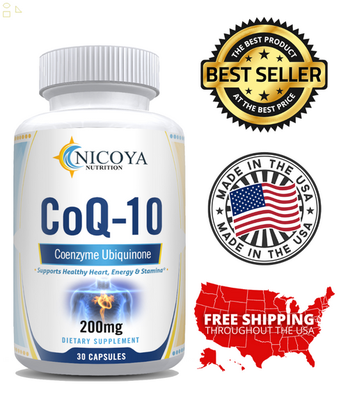 Coenzyme Q-10 200Mg Antioxidant, Heart Health Support, Increase Energy & Stamina