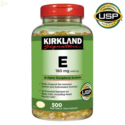 Kirkland Vitamin E 180 Mg., 500 Softgels