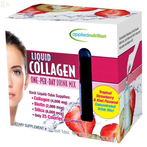 2 Pack Applied Nutrition Liquid Collagen Drink Mix 4000 Mg., 30 Tubes each