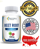 Organic Beet Root Powder Capsule 1300Mg per Serving Aids in Healthy Circulation