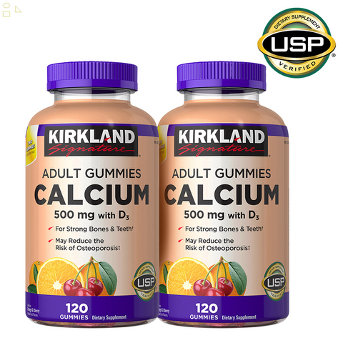 Kirkland Calcium 500 Mg with D3, 240 Adult Gummies